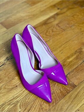 Like New Zara fuchsia pointed-toe pumps